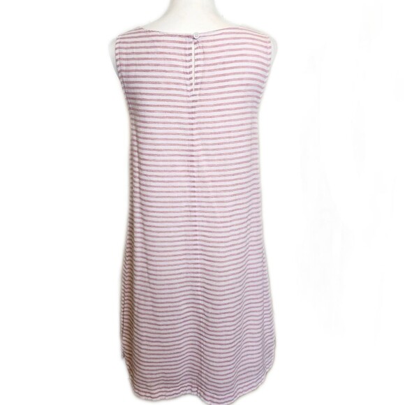BeachLunchLounge Collection Linen/Cotton Blend, Lined, Pink & White Stripes M - Picture 3 of 8